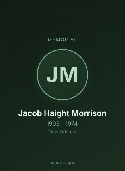 Memorial portrait of Jacob Haight Morrison