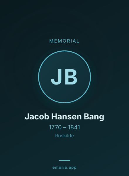 Memorial portrait of Jacob Hansen Bang