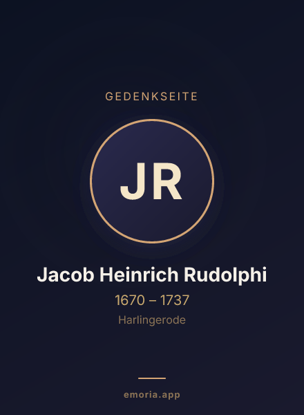 Gedenkportrait von Jacob Heinrich Rudolphi