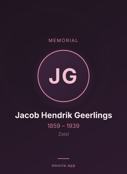 Memorial portrait of Jacob Hendrik Geerlings
