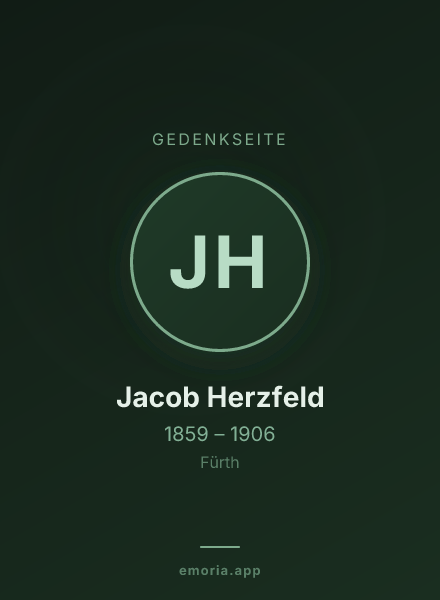 Gedenkportrait von Jacob Herzfeld