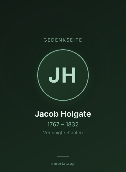 Gedenkportrait von Jacob Holgate