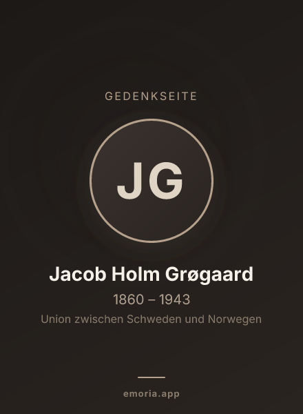 Gedenkportrait von Jacob Holm Grøgaard
