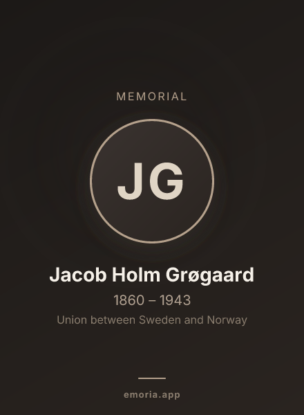 Memorial portrait of Jacob Holm Grøgaard