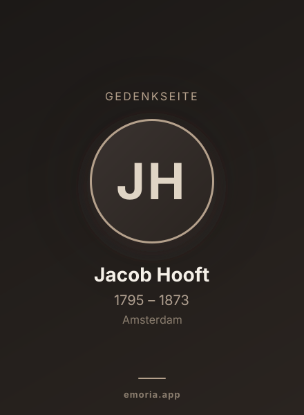 Gedenkportrait von Jacob Hooft