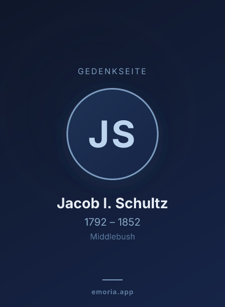 Gedenkportrait von Jacob I. Schultz