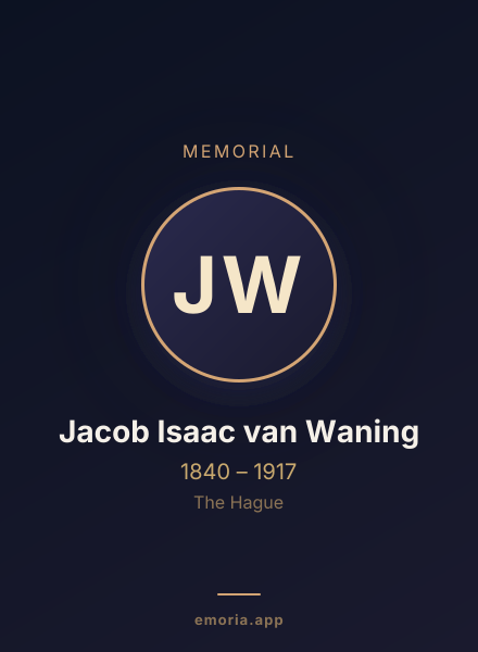 Memorial portrait of Jacob Isaac van Waning