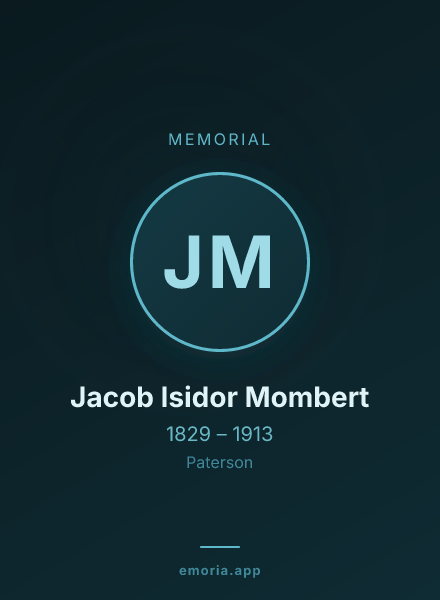 Memorial portrait of Jacob Isidor Mombert