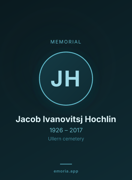 Memorial portrait of Jacob Ivanovitsj Hochlin