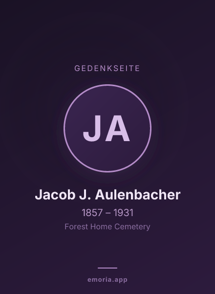 Gedenkportrait von Jacob J. Aulenbacher