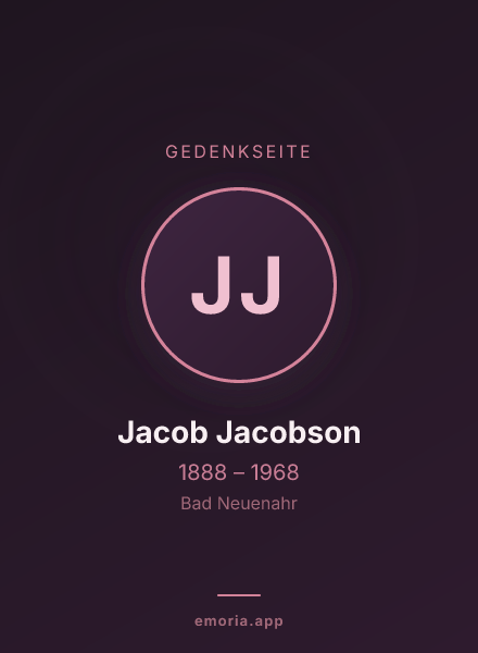 Gedenkportrait von Jacob Jacobson