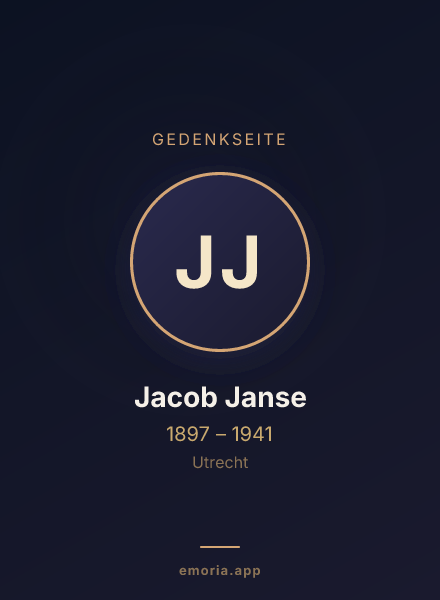 Gedenkportrait von Jacob Janse