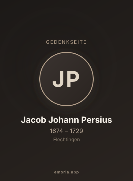 Gedenkportrait von Jacob Johann Persius