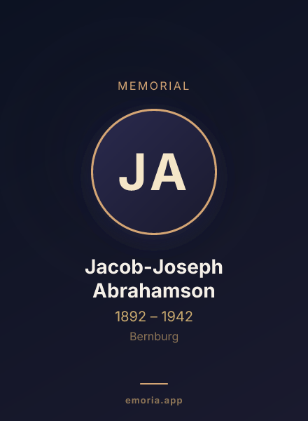 Memorial portrait of Jacob-Joseph Abrahamson