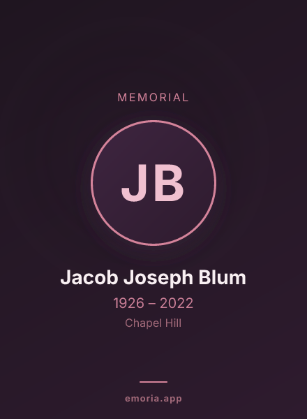 Memorial portrait of Jacob Joseph Blum