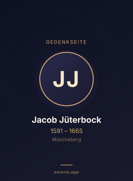 Gedenkportrait von Jacob Jüterbock