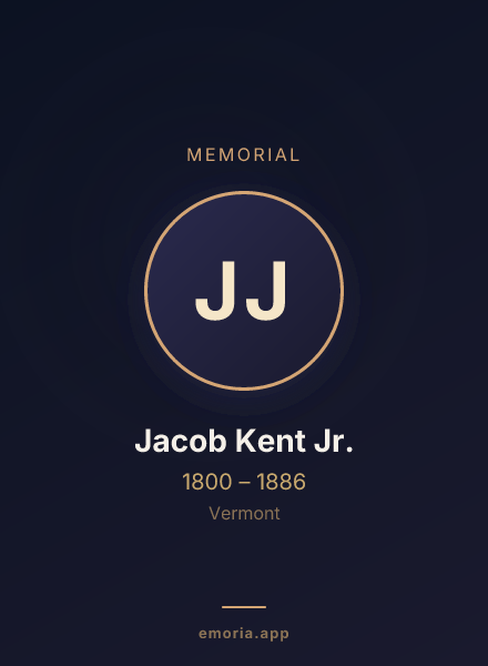 Memorial portrait of Jacob Kent Jr.