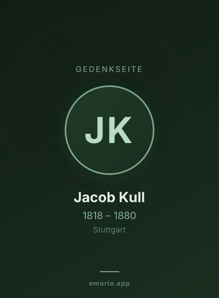Gedenkportrait von Jacob Kull