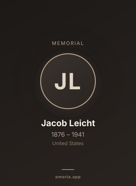 Memorial portrait of Jacob Leicht