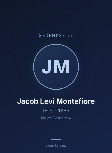 Gedenkportrait von Jacob Levi Montefiore