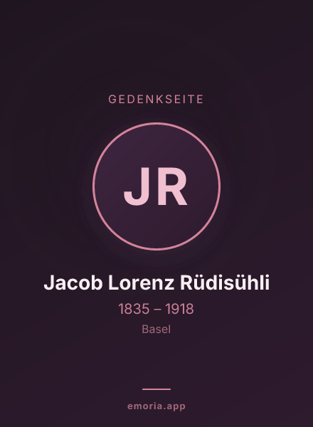 Gedenkportrait von Jacob Lorenz Rüdisühli