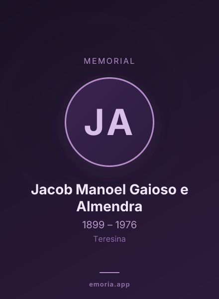 Memorial portrait of Jacob Manoel Gaioso e Almendra