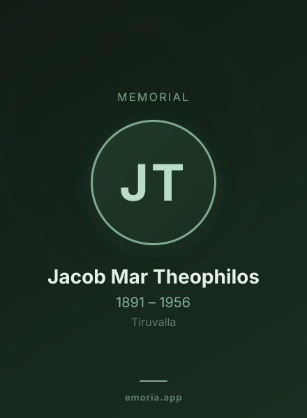 Memorial portrait of Jacob Mar Theophilos