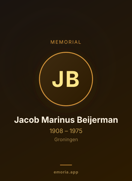 Memorial portrait of Jacob Marinus Beijerman