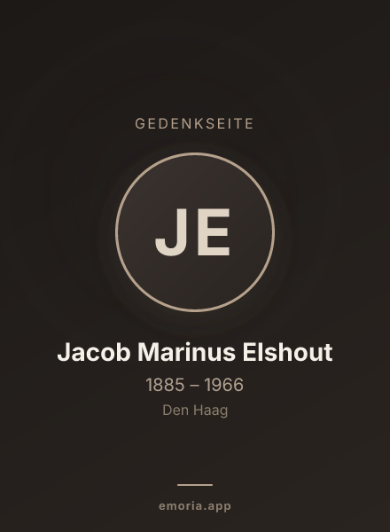 Gedenkportrait von Jacob Marinus Elshout