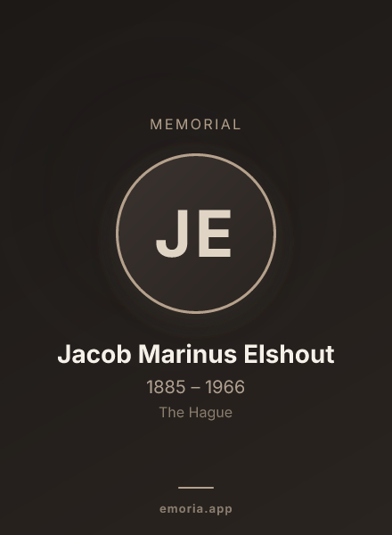 Memorial portrait of Jacob Marinus Elshout