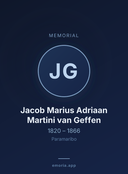 Memorial portrait of Jacob Marius Adriaan Martini van Geffen
