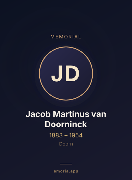 Memorial portrait of Jacob Martinus van Doorninck