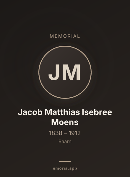 Memorial portrait of Jacob Matthias Isebree Moens