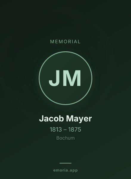 Memorial portrait of Jacob Mayer