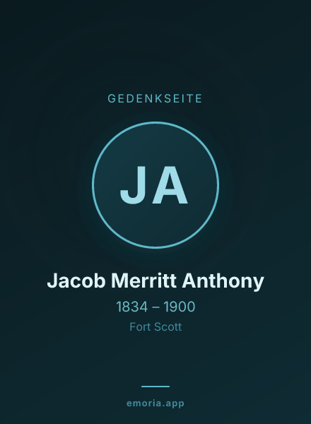 Gedenkportrait von Jacob Merritt Anthony