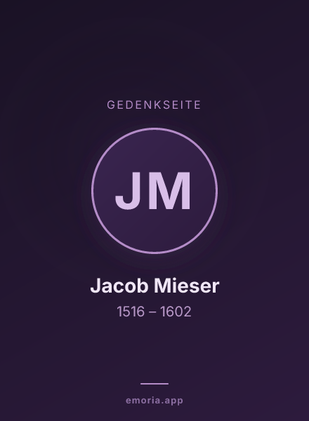 Gedenkportrait von Jacob Mieser