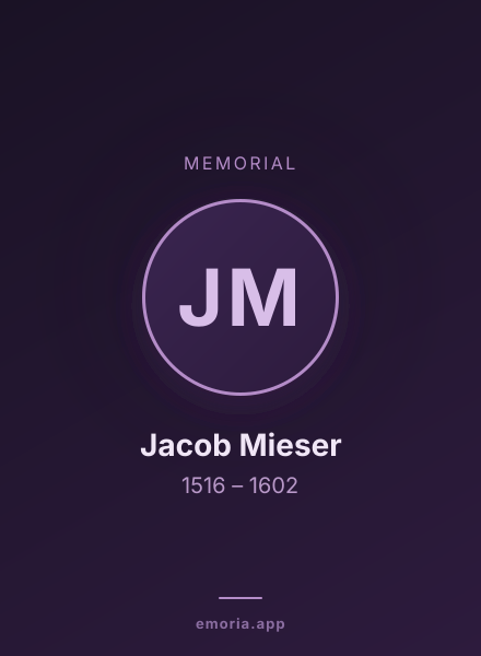 Memorial portrait of Jacob Mieser