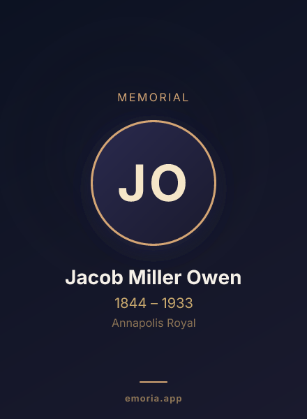 Memorial portrait of Jacob Miller Owen