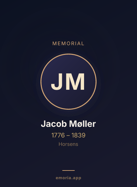 Memorial portrait of Jacob Møller