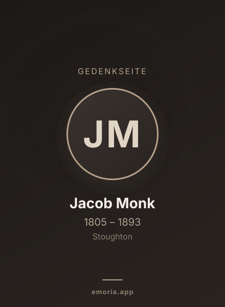 Gedenkportrait von Jacob Monk