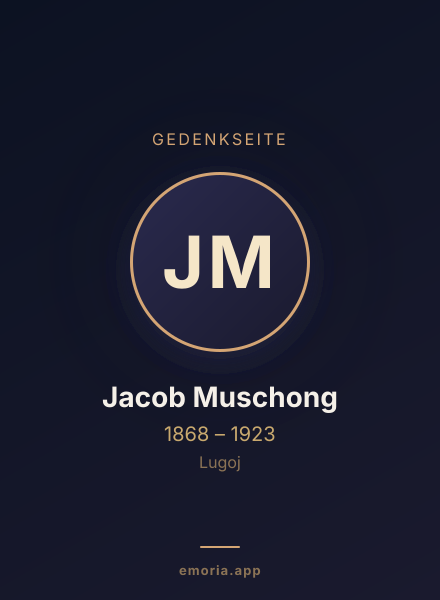 Gedenkportrait von Jacob Muschong