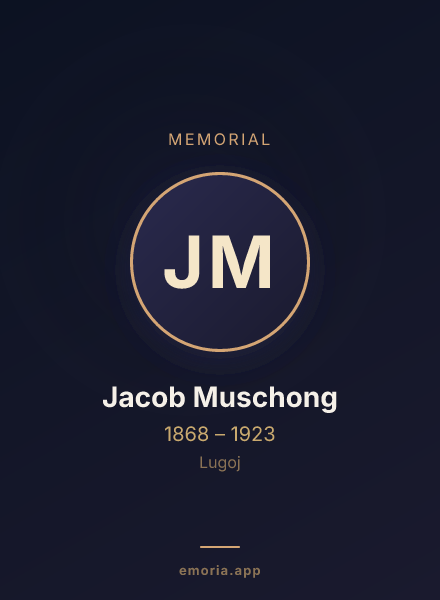 Memorial portrait of Jacob Muschong