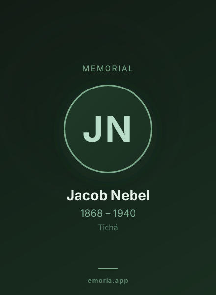 Memorial portrait of Jacob Nebel
