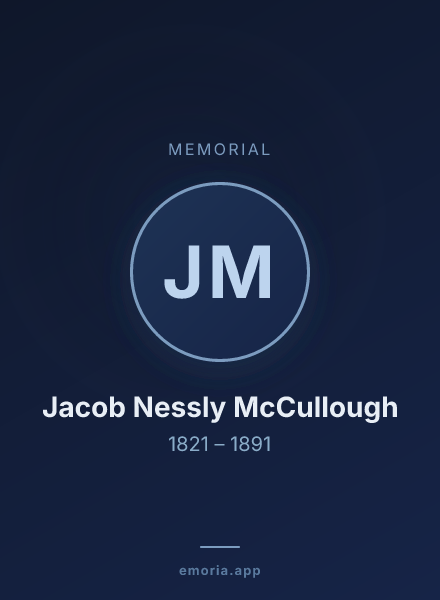 Memorial portrait of Jacob Nessly McCullough