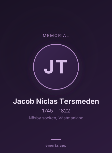 Memorial portrait of Jacob Niclas Tersmeden