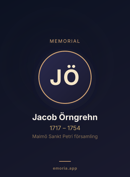Memorial portrait of Jacob Örngrehn