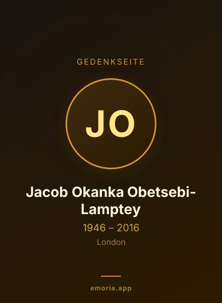 Gedenkportrait von Jacob Okanka Obetsebi-Lamptey