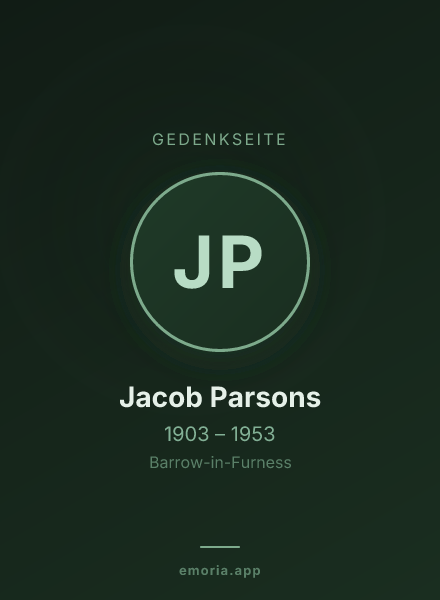 Gedenkportrait von Jacob Parsons