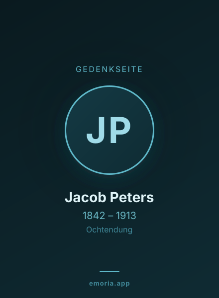 Gedenkportrait von Jacob Peters