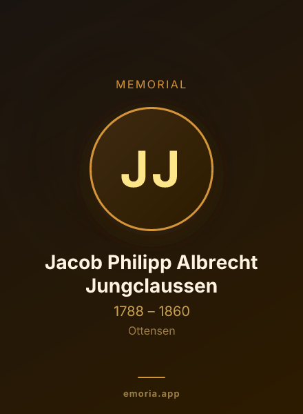 Memorial portrait of Jacob Philipp Albrecht Jungclaussen